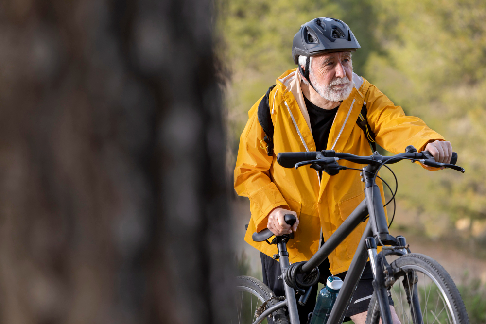 Exercícios na terceira idade são mesmo importantes? 4 Bicicleta idoso